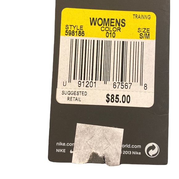 Black Nike Pro Elite 598186 Sz S/M Women's Training Seamless Cap-Sleeve Top/NWT - Picture 8 of 11